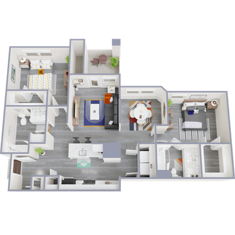 bedroom floor plan an in 2 bed 2 bath